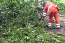 straty na skutek gwałtownej burzy